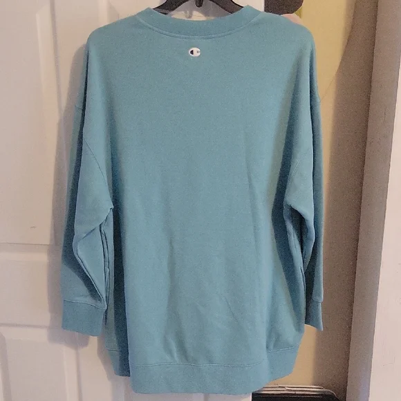 Champion SzXXL Women's Light Teal V-Neck Pullover Sweatshirt NWT - Picture 6 of 6